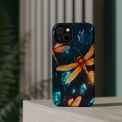 Mystical Dragonflies & Crystals – MagSafe iPhone Series Case