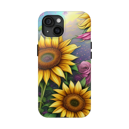 Whimsical Sunflower & Rose Garden - iPhone Series Case