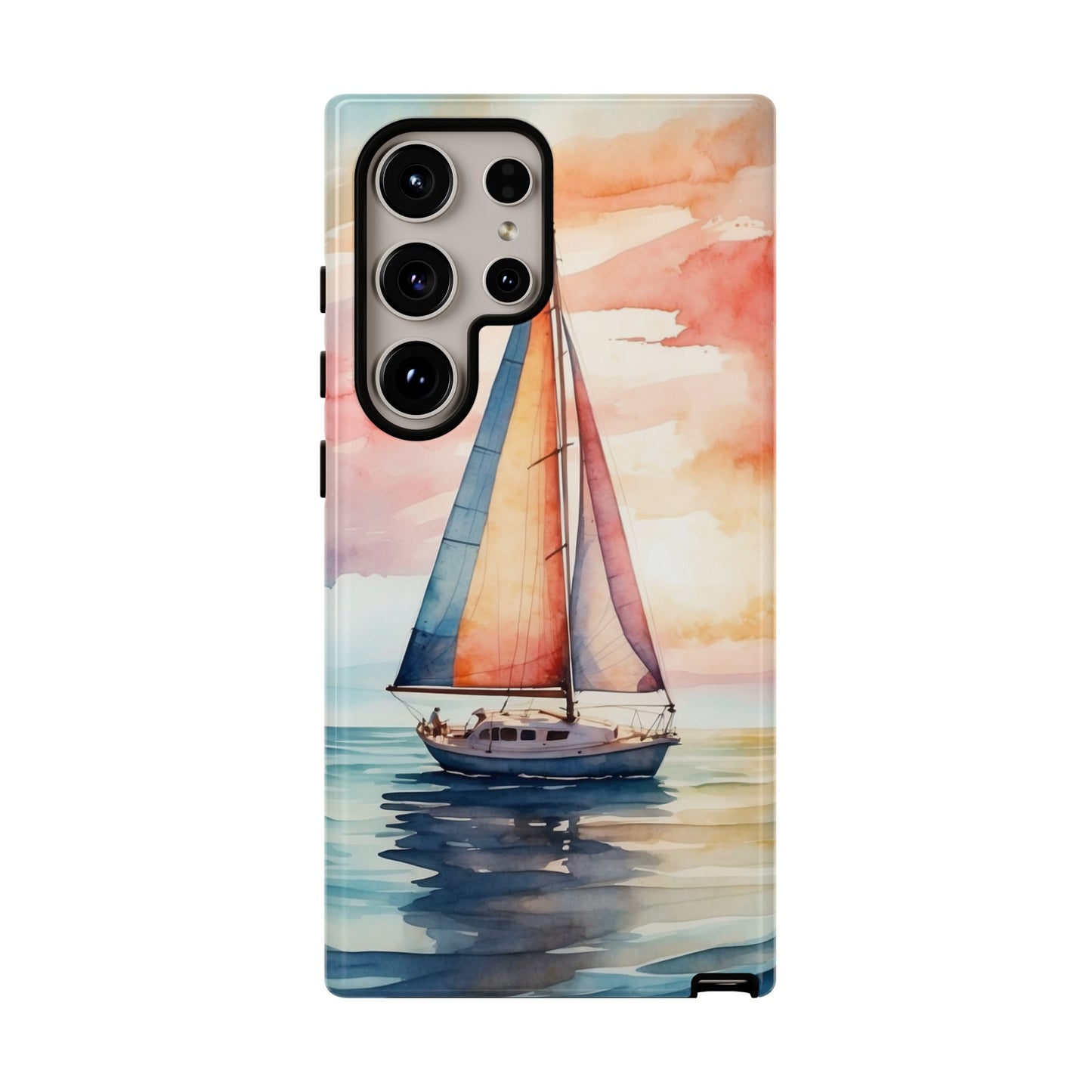 Sailboat Sunset Samsung Galaxy Case – Vibrant Watercolor Design