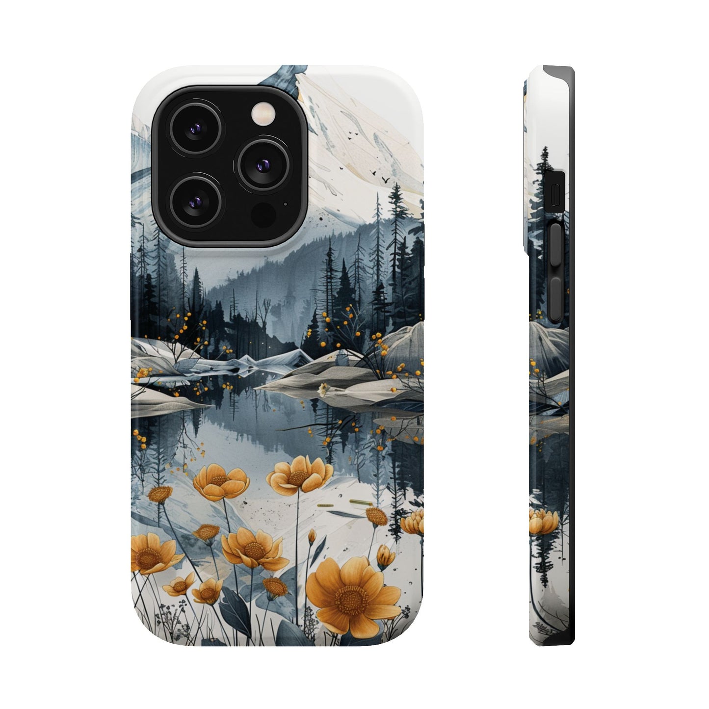 Silver Alpine Wildflower iPhone Case