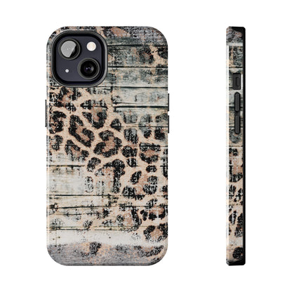 Rustic Leopard Wood Print - iPhone Series Case