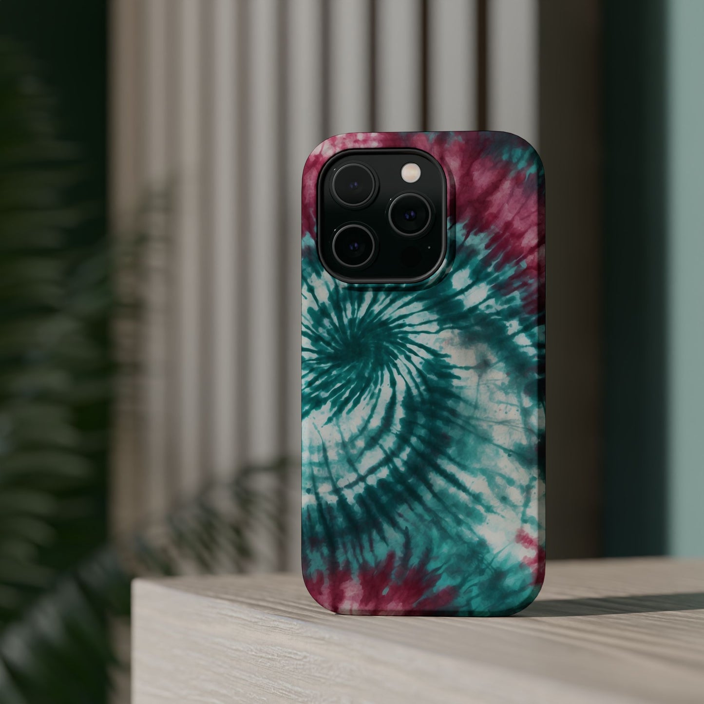 Teal and Pink Tie-Dye MagSafe Case – Stylish and Functional