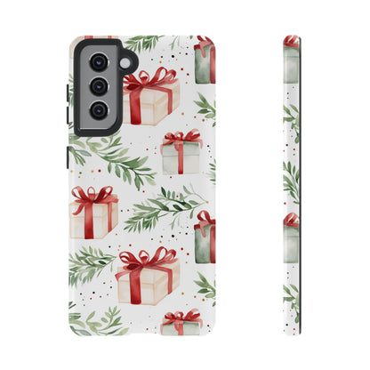 Watercolor Holiday Gifts & Greenery - Samsung Galaxy Series Case