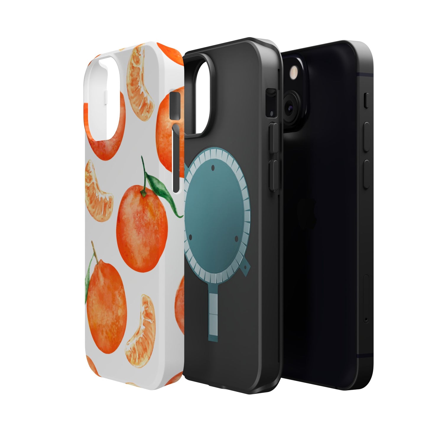 Tangerine Dreams Tough MagSafe iPhone Case – Watercolor Orange Design, Shockproof Dual Protection