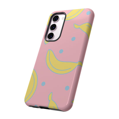 Pink Banana Pop Samsung Galaxy Case – Cute Pastel Design with Fun Retro Vibe