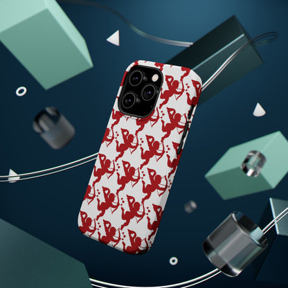 Red Cupid Love Pattern MagSafe Case