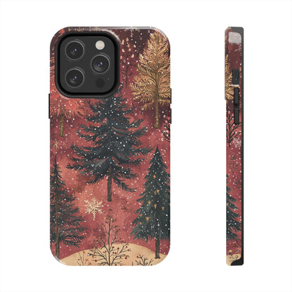 Rustic Red Winter Forest - iPhone Series Case