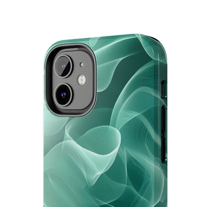 Emerald Flow iPhone Case – Translucent Green Fabric - Inspired Design - BOGO Cases