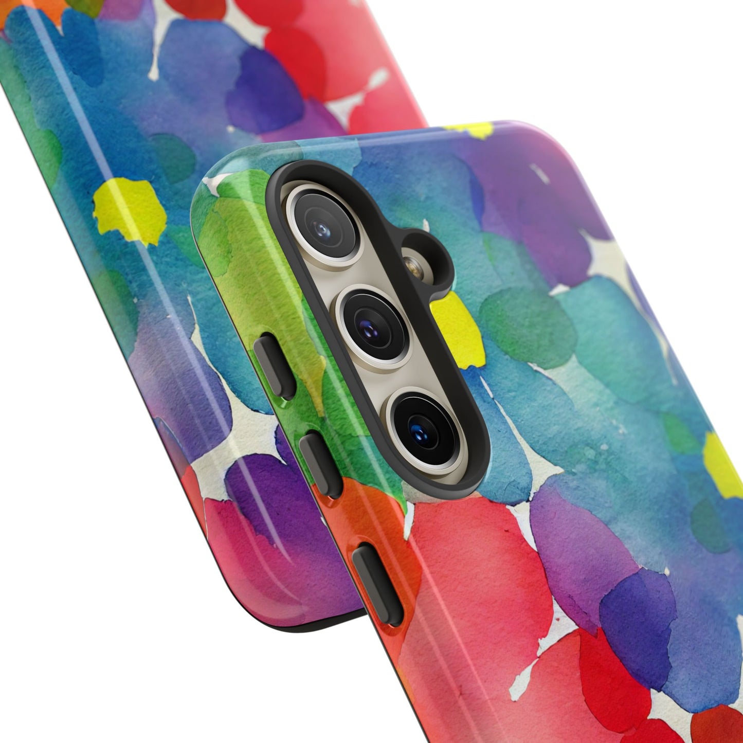 Rainbow Bloom Watercolor Samsung Galaxy Case – Slim Design, Glossy Finish