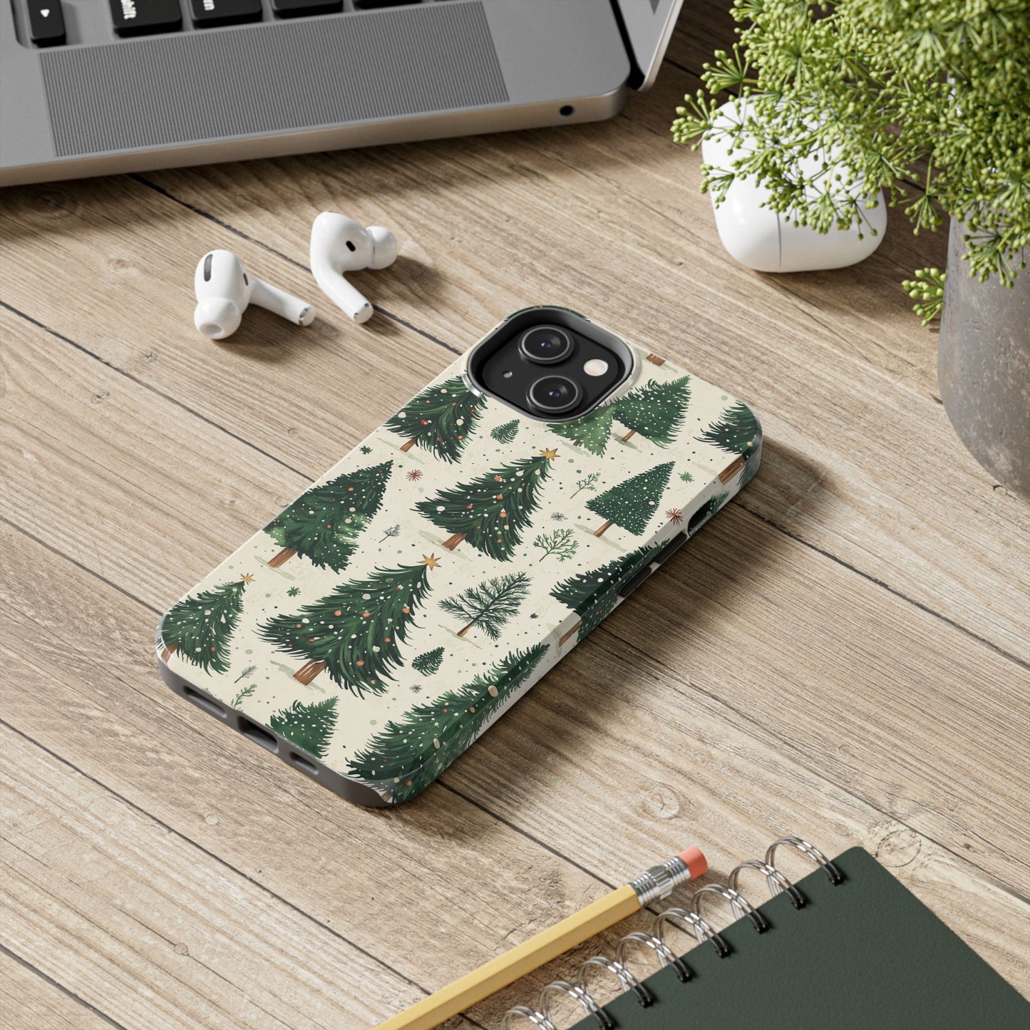 Festive Christmas Tree Forest Pattern – iPhone Series Case