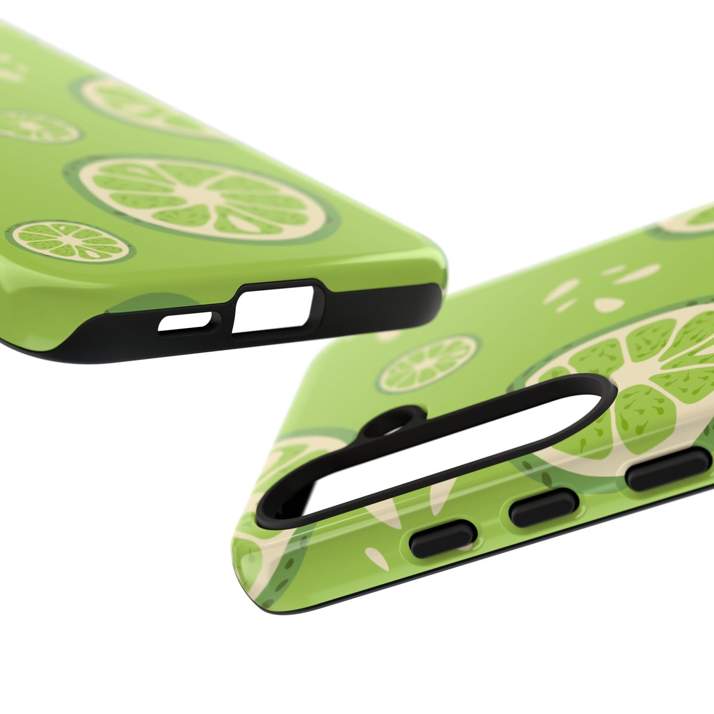 Zesty Lime Splash Tough Samsung Galaxy Case – Fresh Citrus Design, Dual-Layer Protection