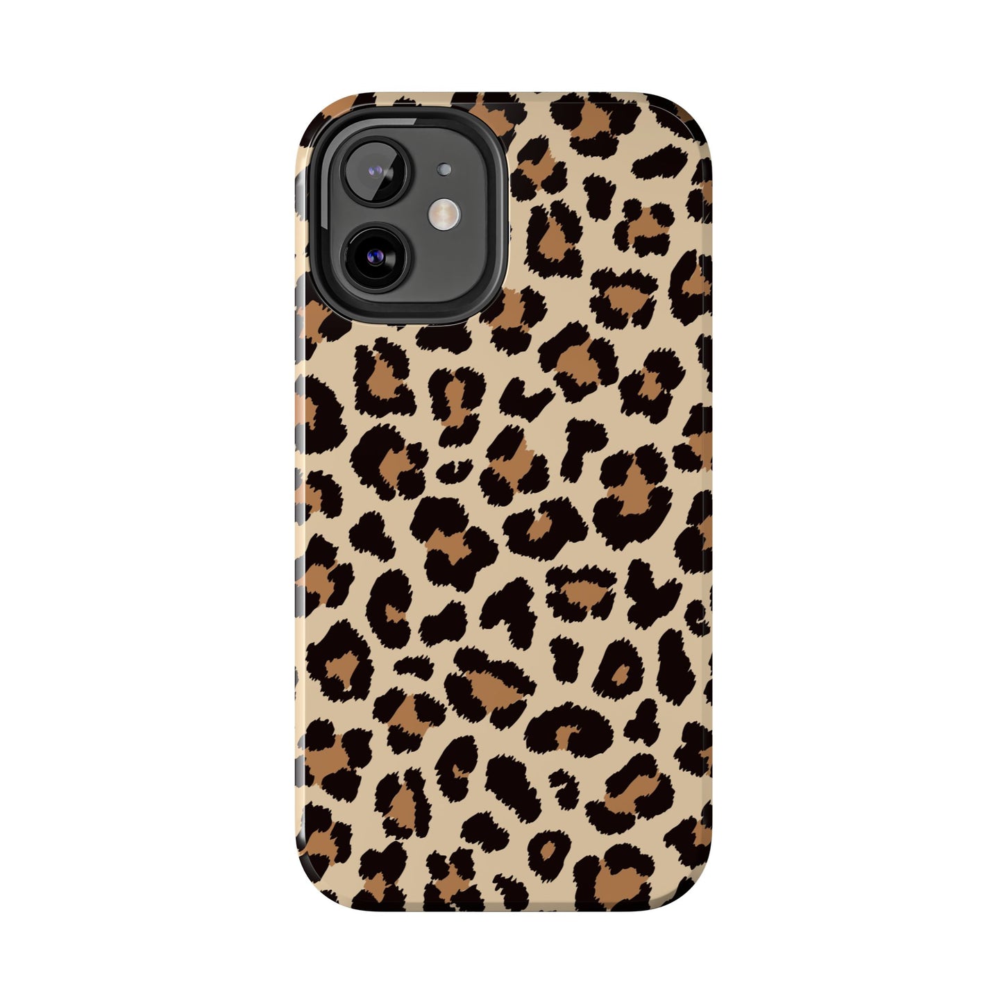 Wild Leopard Print Tough iPhone Case – Bold Animal Pattern Design with Dual-Layer Protection