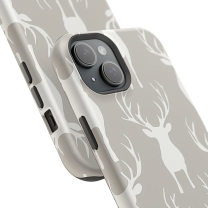 Minimalist Deer Silhouette MagSafe Pattern – iPhone Series Case