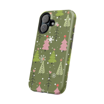 Whimsical Christmas Tree Pattern – MagSafe Phone Series Case