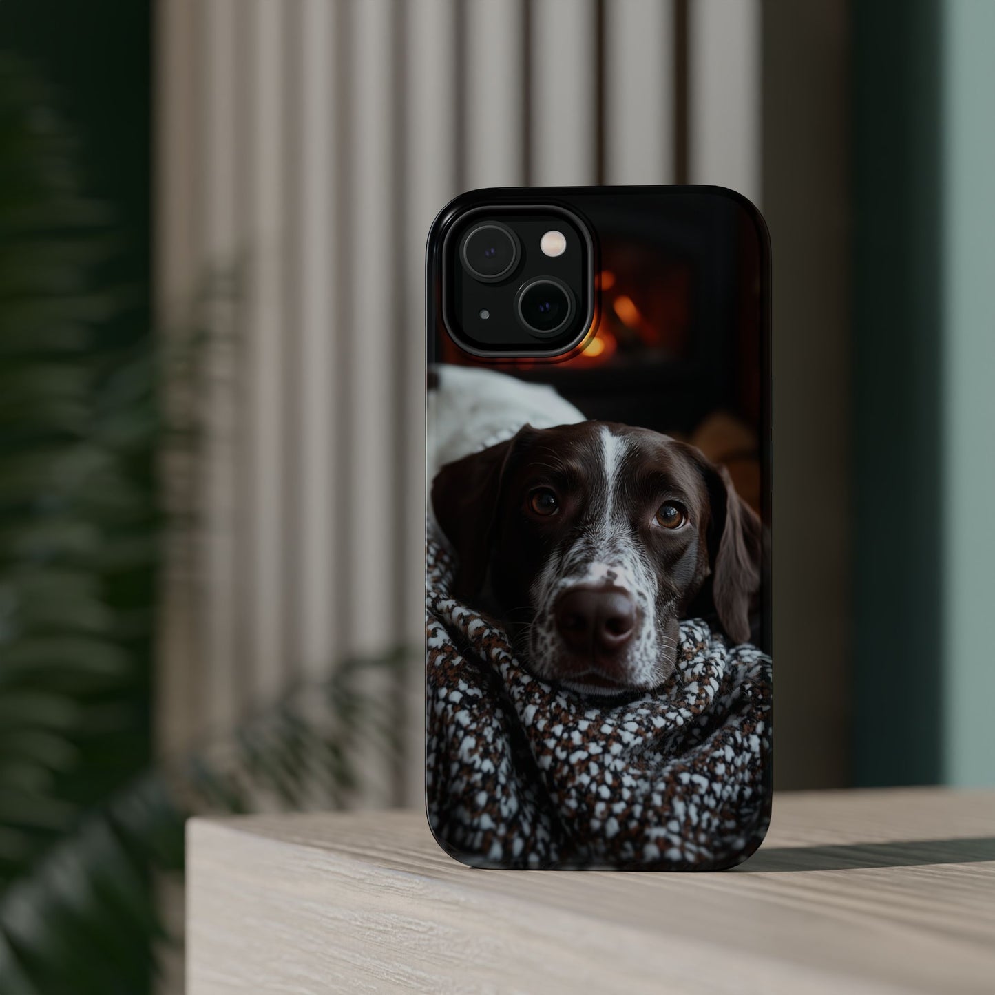 Majestic German Shorthaired Pointer MagSafe iPhone Case – Sunset Prairie Design