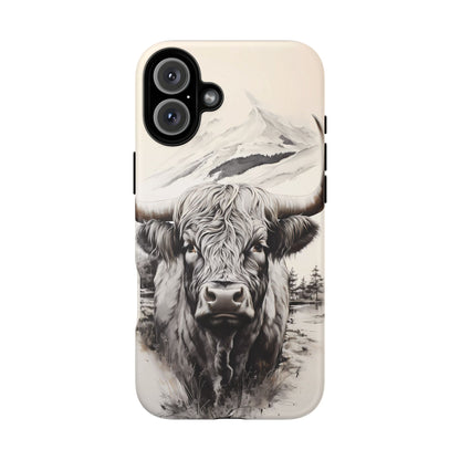 Western Highland Cow Case | Durable Farmhouse Design