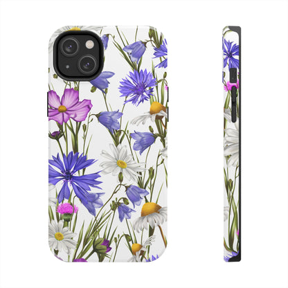 Wildflower Meadow iPhone Case – Purple, Blue, and White Floral Design