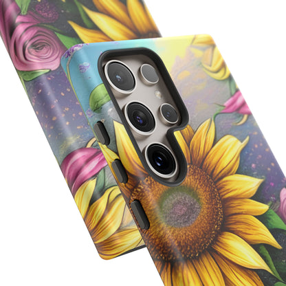 Whimsical Sunflower & Rose Garden - Samsung Galaxy Series Case