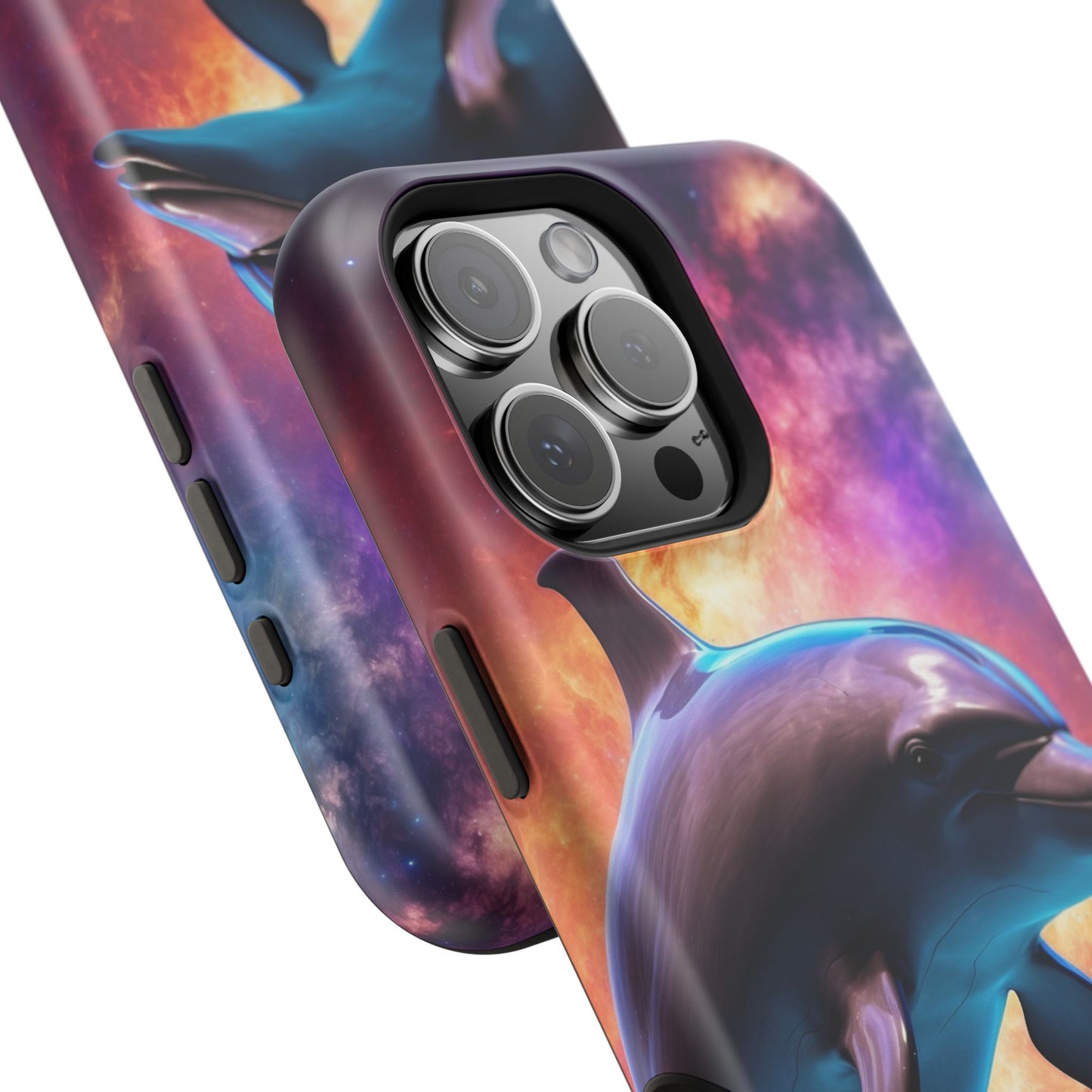 Cosmic Dolphin Galaxy Art - MagSafe-Compatible Case