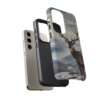 Alpine Majesty: Stag in Snow – Samsung Galaxy Case