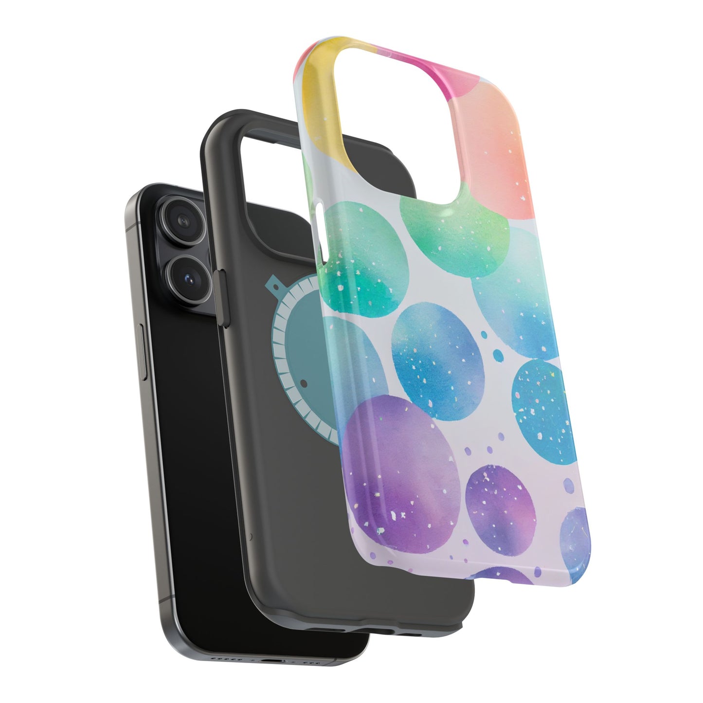 Pastel Galaxy Bubbles  MagSafe iPhone Case – Slim Design, Glossy Finish