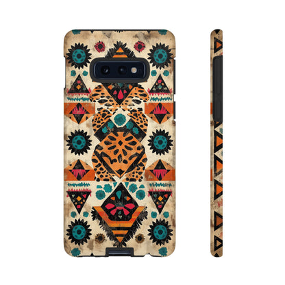 Bohemian Leopard & Tribal Floral Tough Samsung Galaxy Case – Vibrant Eclectic Design, Dual - Layer Protection - BOGO Cases