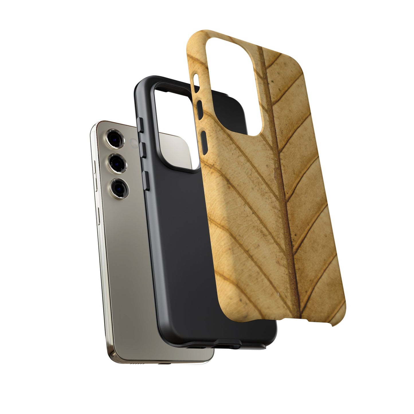 Golden Leaf Texture Samsung Galaxy Case – Minimal Nature