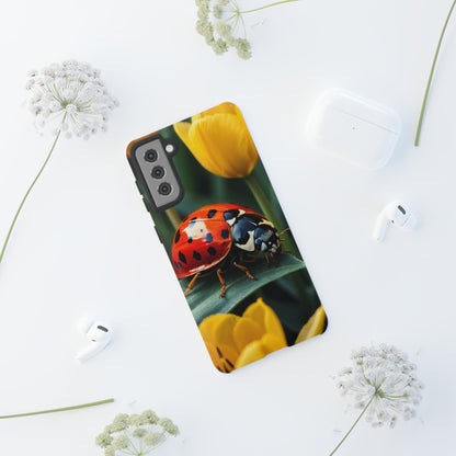 Samsung Galaxy Case: Vibrant Ladybug Amidst a Lush Yellow Flower Garden