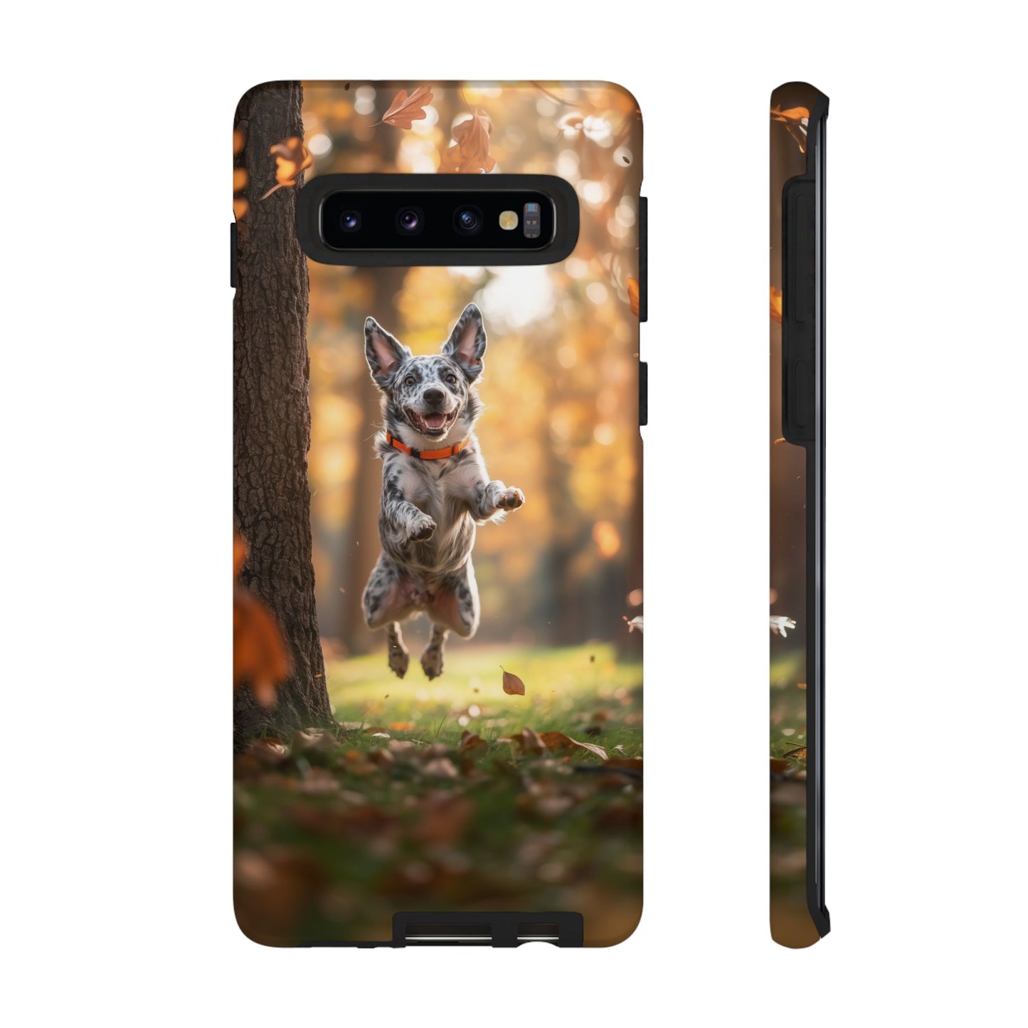 Energetic Blue Heeler Forest Pup Samsung Galaxy Case – Durable Outdoor-Inspired Design