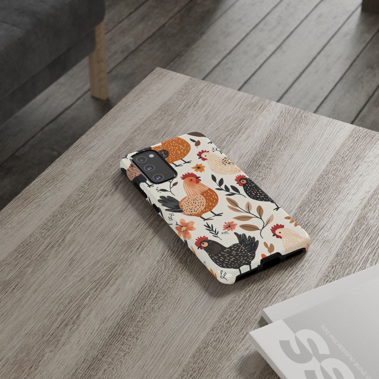 Samsung Galaxy Case: Cluckin' Vintage – Chickens & Leaves