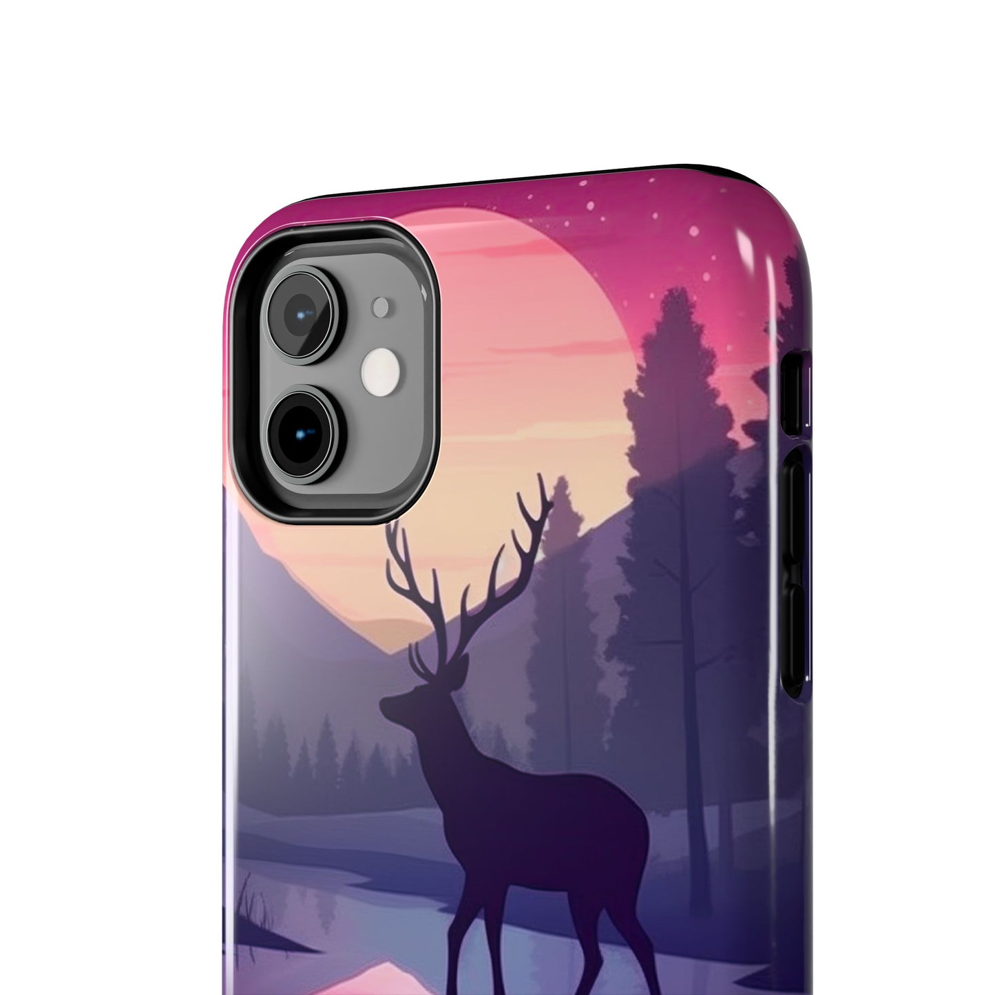 Twilight Elegance: Stag Reflection – iPhone Case