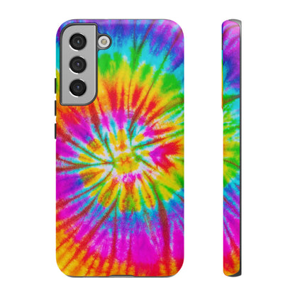 Vibrant Rainbow Spiral Tie-Dye Samsung Galaxy Case – Bold & Retro Style