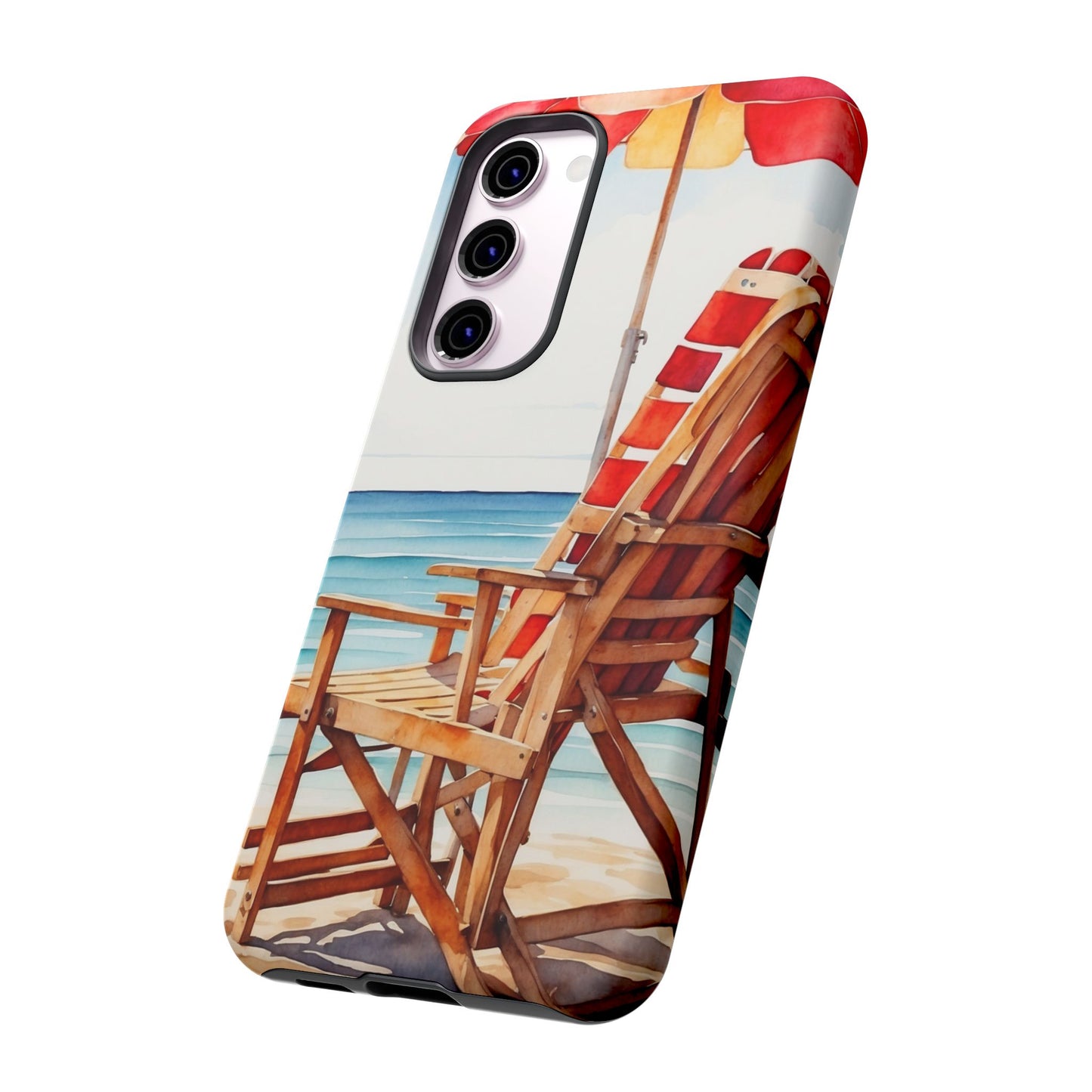 Beach Bliss Samsung Galaxy Case – Relaxing Seaside Chair and Umbrella Design