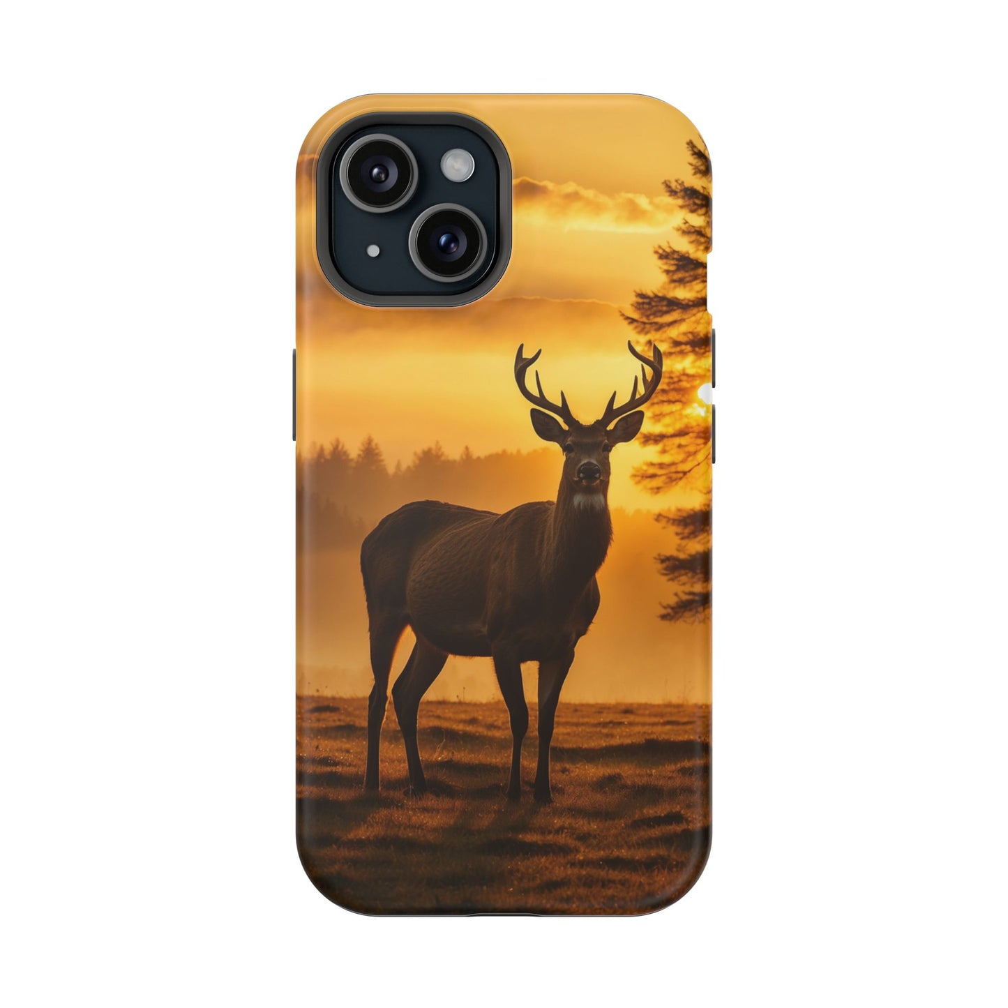 Sunset Majesty: Regal Stag – MagSafe iPhone Case