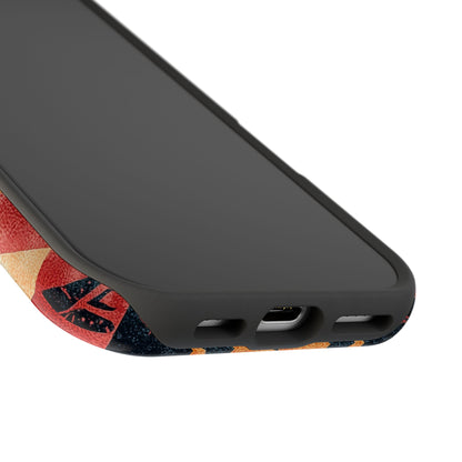 Bold Aztec Pattern Tough MagSafe iPhone Case – Vibrant Geometric Design, Dual-Layer Protection