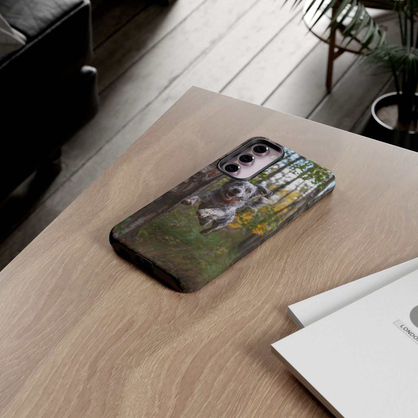 Happy Forest Dog Samsung Galaxy Case – Nature-Inspired Protective Cover