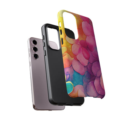 Sunset Petals Watercolor Samsung Galaxy Case – Slim Design, Glossy Finish