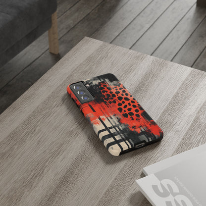 Cheetah Plaid Case – Red & Black Pattern