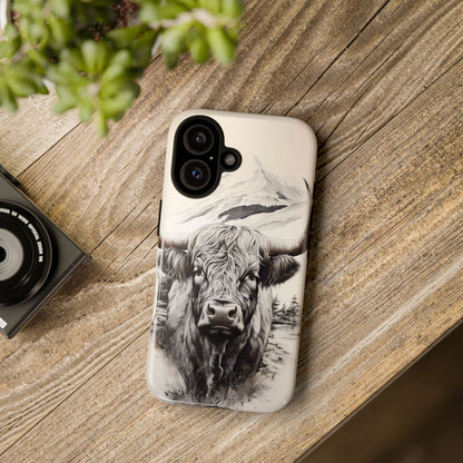 Western Highland Cow Case | Durable Farmhouse Design