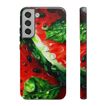 Juicy Watermelon & Mint Samsung Galaxy Case – Tough Dual-Layer, Vibrant Summer Design