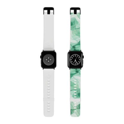 Translucent Flowing Green Fabric Apple Watch Band