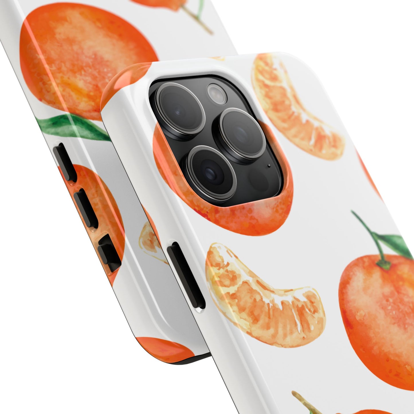 Tangerine Dreams Tough iPhone Case – Watercolor Orange Design, Shockproof Dual Protection - BOGO Cases