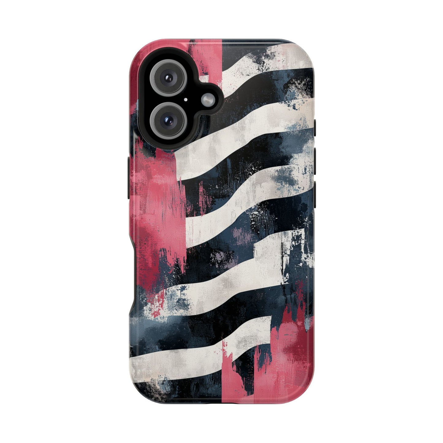 MagSafe iPhone Case: Blood Zebra – Bold Red & Black Pattern