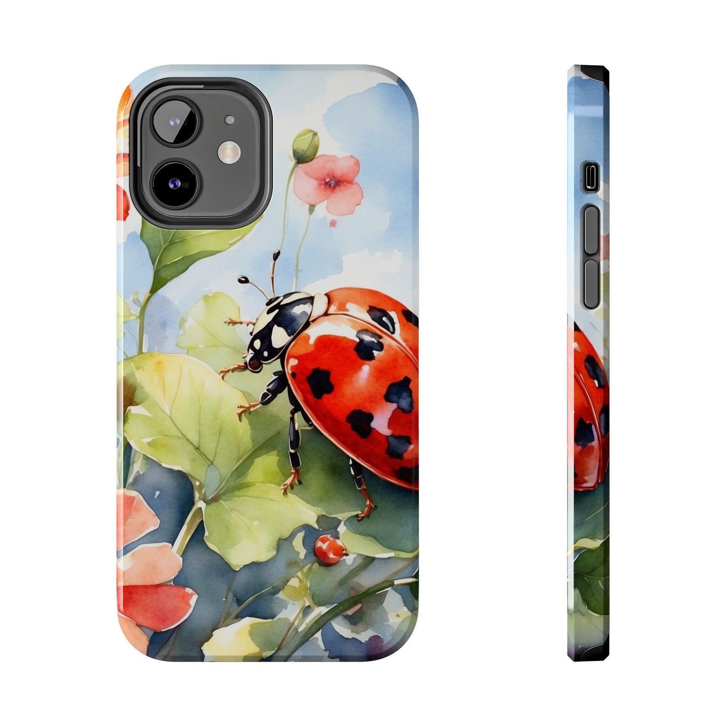 Watercolor Ladybug & Poppy Fields - iPhone Series Case