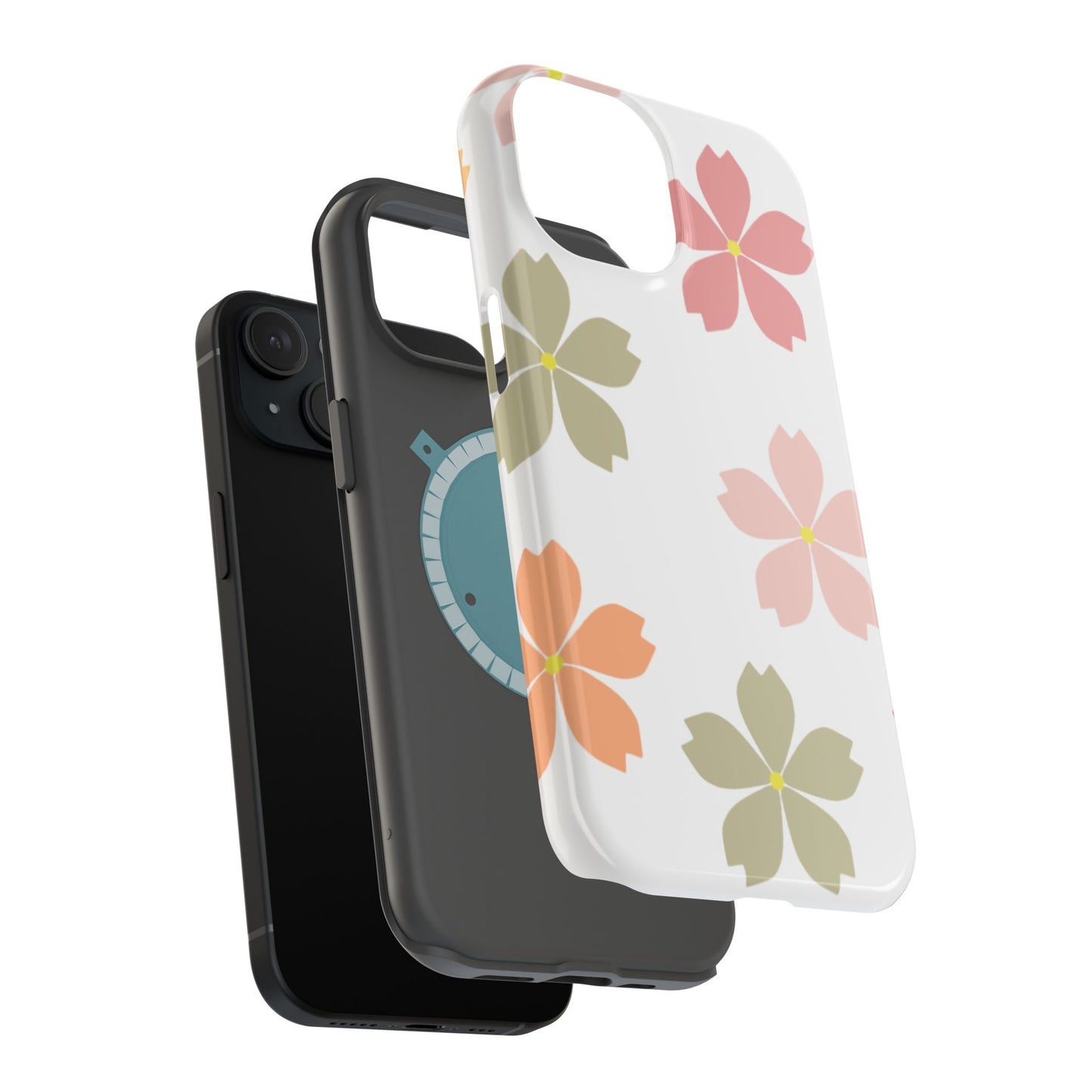 Pastel Sakura Blossom Tough MagSafe iPhone Case – Durable Design with Soft Matte Finish