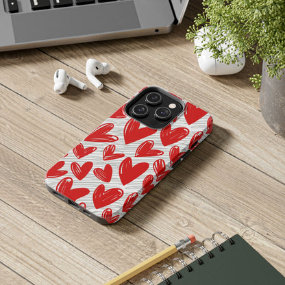 iPhone Case: Whimsical Heart Doodle