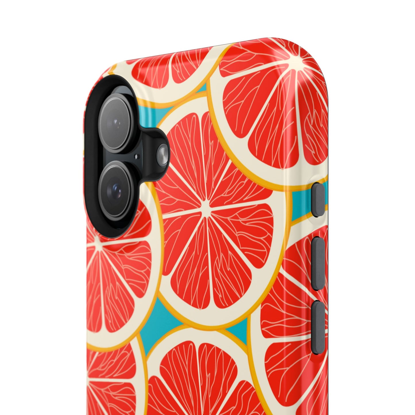 Ruby Grapefruit Pop Tough MagSafe iPhone Case – Vibrant Citrus Design, Shock-Resistant Protection