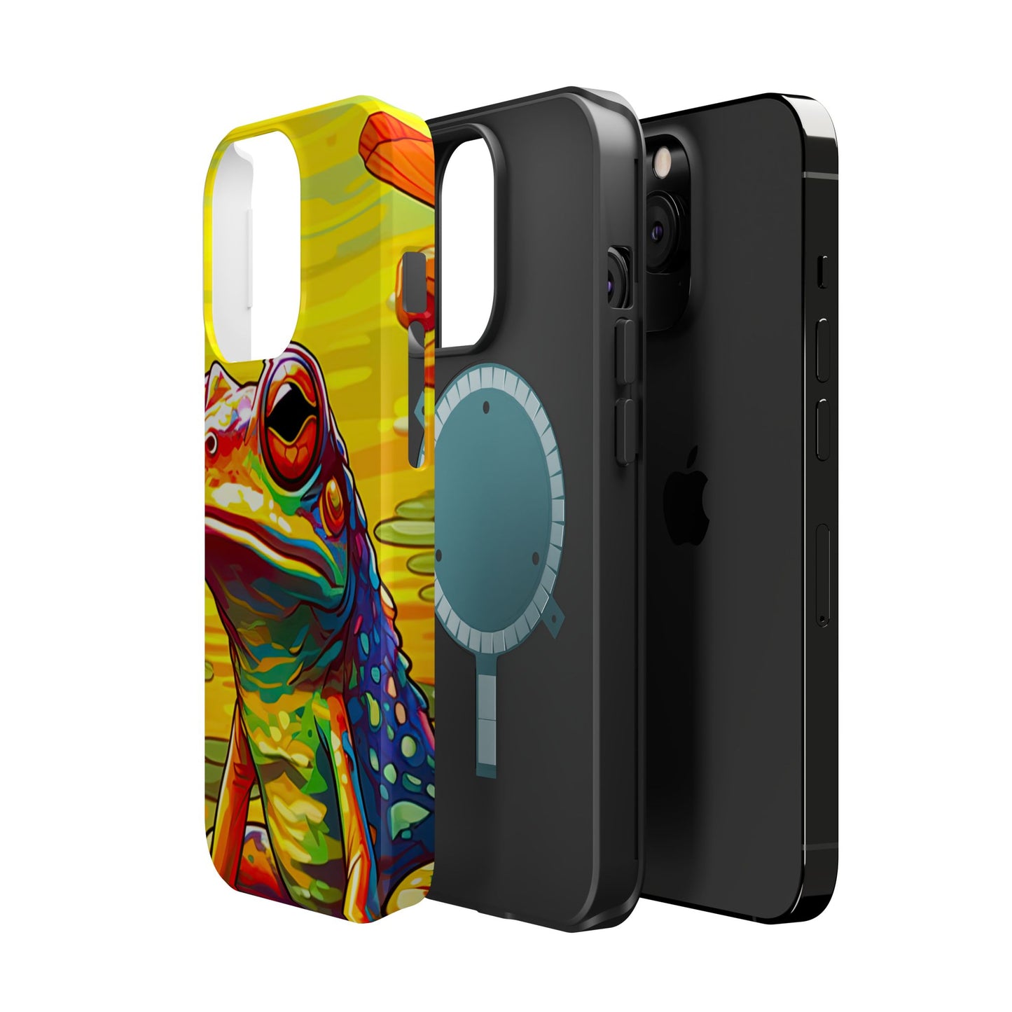 Vibrant Rainbow Frog Design – MagSafe iPhone Case