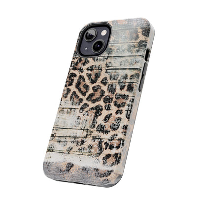 Rustic Leopard Wood Print - iPhone Series Case