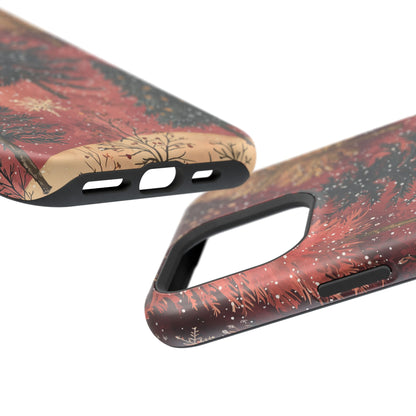 Rustic Red Winter Forest - MagSafe iPhone Series Case